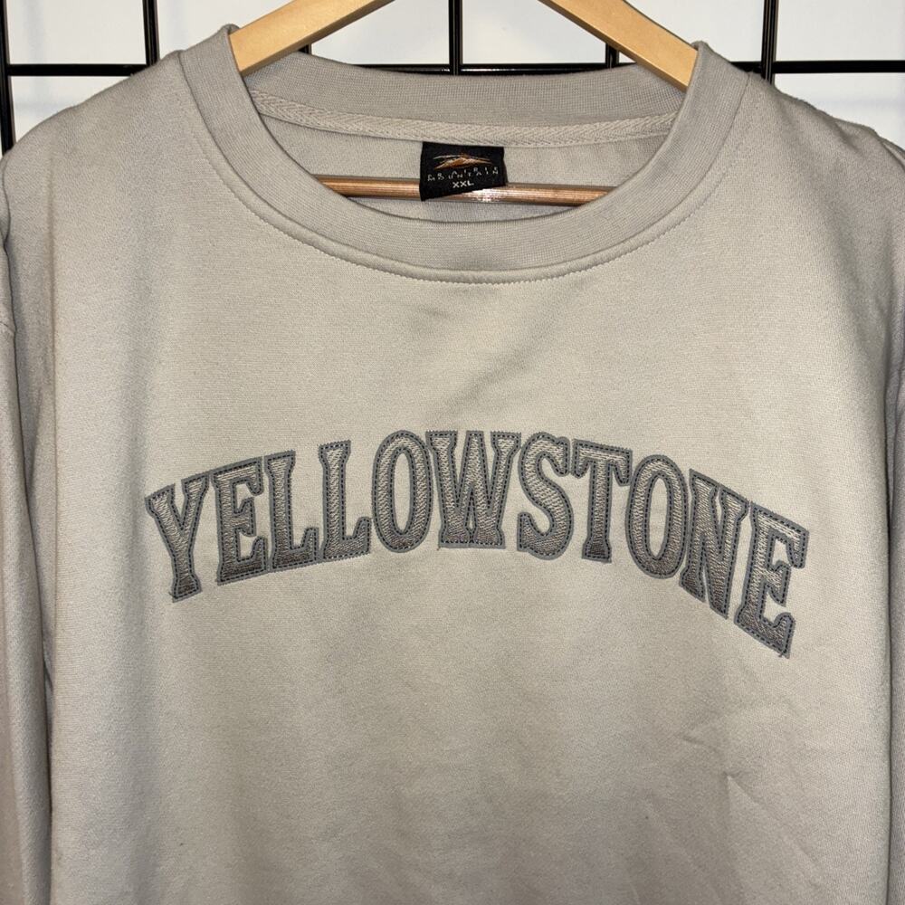 Yellowstone National Parks Appliquéd 2xl Sweatshirt Prairie Mountain Brand